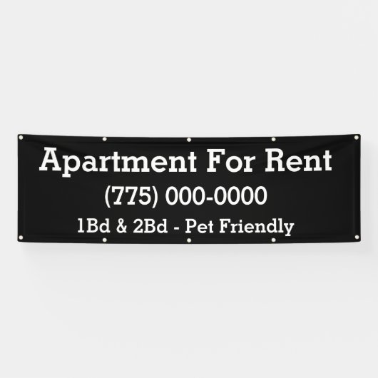 Aangepast appartement voor huur spandoek (Horizontaal)