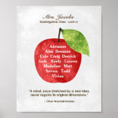 Aangepast Apple Teacher Appreciation Poster (Voorkant)
