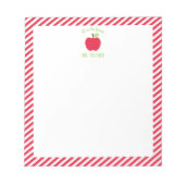 Aangepast Apple Teacher Notitieblok, rood Notitieblok (Voorkant)