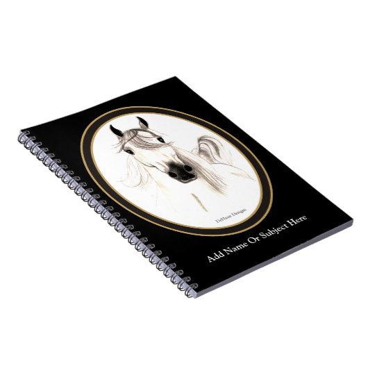 Aangepast Arabisch paard notebook Notitieboek (Rechterzijde)
