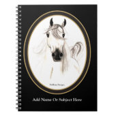 Aangepast Arabisch paard notebook Notitieboek (Voorkant)