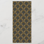 Aangepast Art Deco Geborduurd Stijl Trouwmenu Menu (Achterkant)