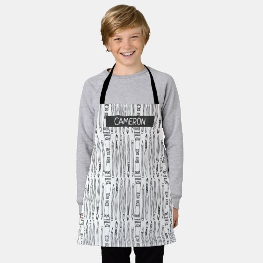 Aangepast Art-station — All-Over Print Apron Schort (Gedragen)