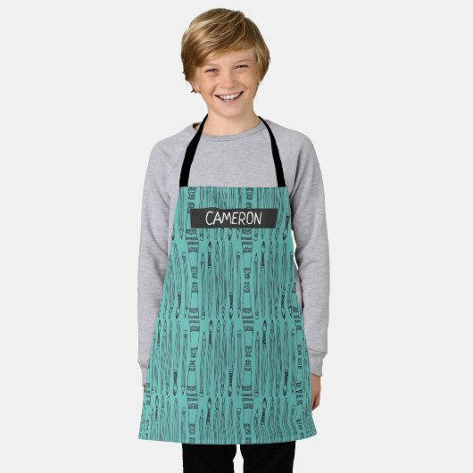 Aangepast Art-station — All-Over Print Apron Schort (Gedragen)