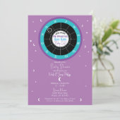 Aangepast Astrology Zodiac Sun Sign Baby shower Kaart (Staand voorkant)