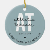 Aangepast Athletic Trainer bij atletische training Keramisch Ornament (Voorkant)