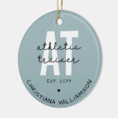 Aangepast Athletic Trainer bij atletische training Keramisch Ornament (Links)
