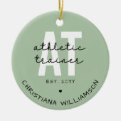 Aangepast Athletic Trainer bij atletische training Keramisch Ornament (Voorkant)