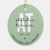 Aangepast Athletic Trainer bij atletische training Keramisch Ornament (Links)