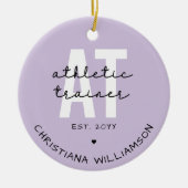 Aangepast Athletic Trainer bij atletische training Keramisch Ornament (Voorkant)