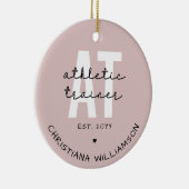 Aangepast Athletic Trainer bij atletische training Keramisch Ornament (Rechts)