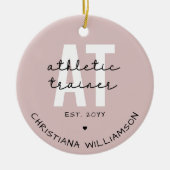 Aangepast Athletic Trainer bij atletische training Keramisch Ornament (Voorkant)