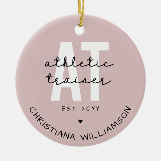 Aangepast Athletic Trainer bij atletische training Keramisch Ornament (Voorkant)