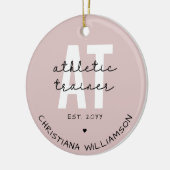 Aangepast Athletic Trainer bij atletische training Keramisch Ornament (Links)
