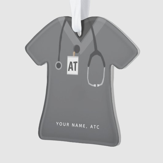 Aangepast Athletic Trainer Simple Scrubs Ornament (voorkant)