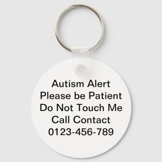 Aangepast Autisme Oneindigheid Regenboog Symbool I Sleutelhanger (Achterkant)