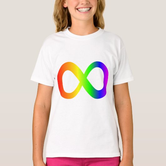 Aangepast Autisme Oneindigheid Regenboog Symbool I T-shirt (Voorkant)