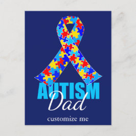 Aangepast autisme papa Blue Ribbon Briefkaart