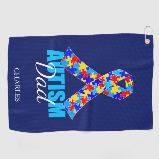 Aangepast autisme papa golfhanddoek (Horizontaal)