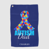 Aangepast autisme papa golfhanddoek (Voorkant)