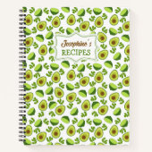 Aangepast Avocado en Lemon, keukenrecept Notitieboek (Voorkant)