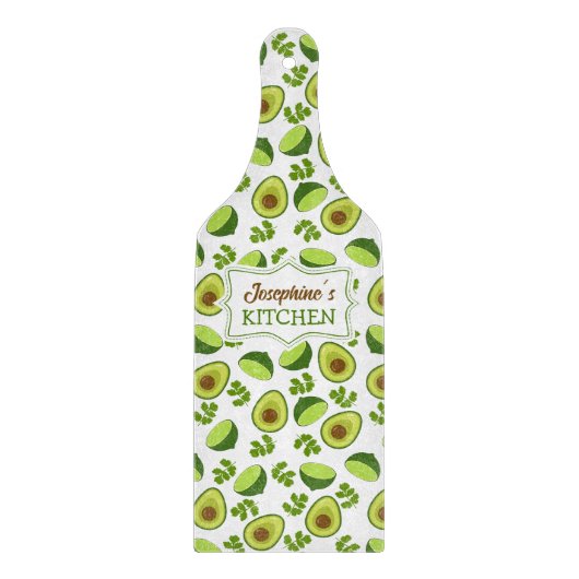 Aangepast Avocado, Keukenglas Snijplank (Voorkant)