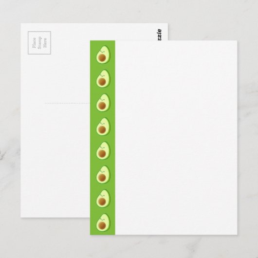 Aangepast Avocado-patroon Briefkaart (Voorkant / Achterkant)