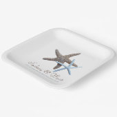 Aangepast avontuur met Starfish Couple begint Papieren Bordje (Gebogen)