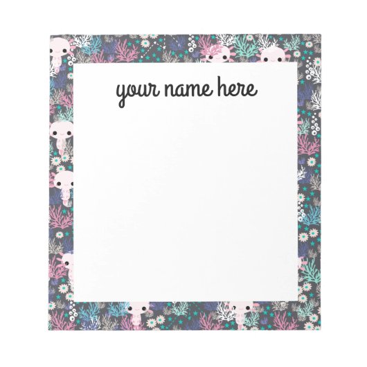 Aangepast Axolotl-Notitieblok Notitieblok (Voorkant)