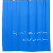 Aangepast Azure Blue Douchegordijn (Voorkant)