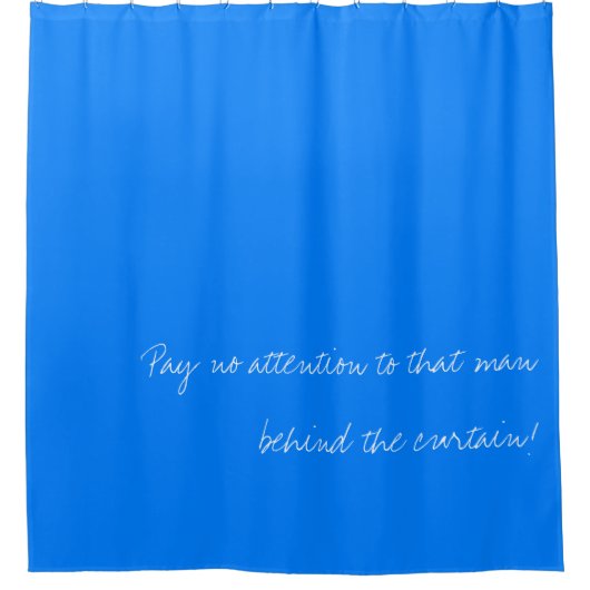 Aangepast Azure Blue Douchegordijn (Voorkant)