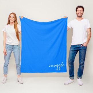 Aangepast Azure Blue Fleece Deken