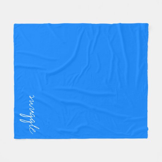 Aangepast Azure Blue Fleece Deken (Voorkant (Horizontaal))
