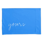 Aangepast Azure Blue Kussensloop (Voorkant-Rechts)