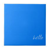 Aangepast Azure Blue Tegeltje (Voorkant)