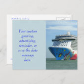 Aangepast baanvak voor onderweg aankondigingskaart (Voorkant / Achterkant)