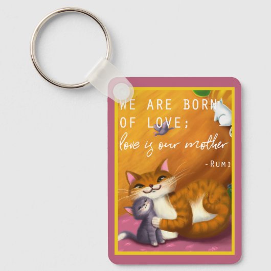 Aangepast baby en mam van het winkelboek sleutelhanger (Voorkant)