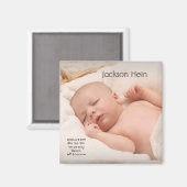 Aangepast Baby Foto geboortebord Magnet (Voorkant / Achterkant)
