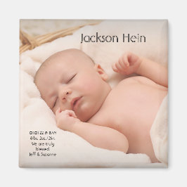 Aangepast Baby Foto geboortebord Magnet