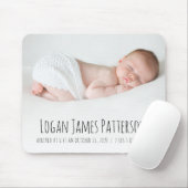 Aangepast Baby Foto met hoofdletters Muismat (Met muis)