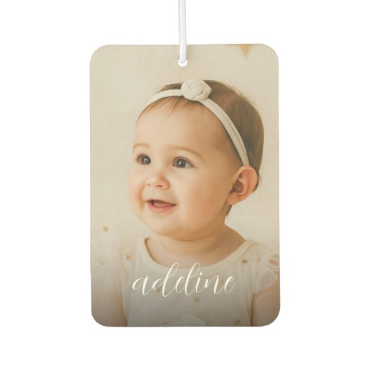 Aangepast Baby-fotonaamscript Luchtverfrisser (Voorkant)