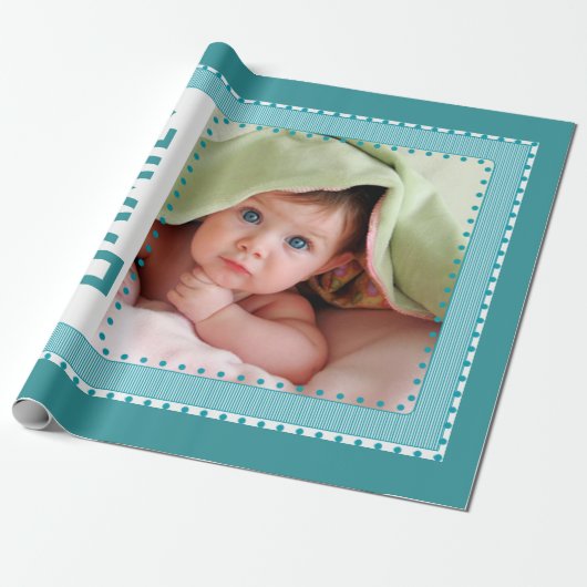 Aangepast Baby fotopapier Cadeaupapier (Uitgerold)