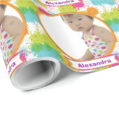 Aangepast Baby fotopapier Cadeaupapier (Rol Hoek)
