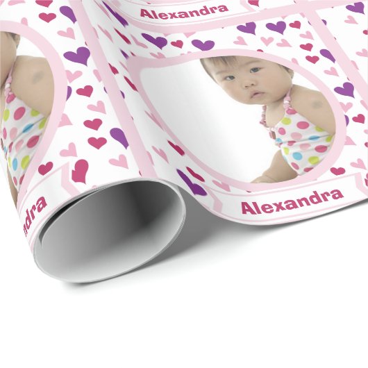 Aangepast Baby fotopapier Cadeaupapier (Rol Hoek)