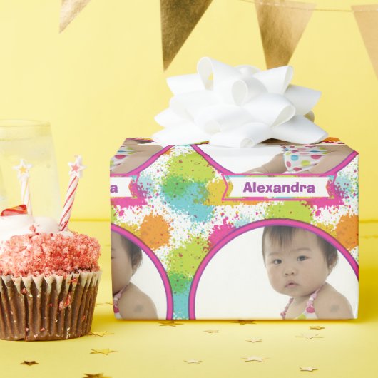 Aangepast Baby fotopapier Cadeaupapier (Verjaardagsfeest)