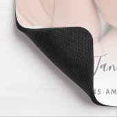 Aangepast Baby geboorte Stats Grey Script Muismat (Hoek)