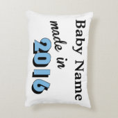 Aangepast Baby gemaakt in blauw 2016 Accent Kussen (Achterkant (Verticaal))