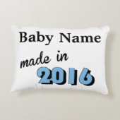 Aangepast Baby gemaakt in blauw 2016 Accent Kussen (Achterkant)