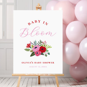 Aangepast - Baby in Bloom Bright Floral Baby showe Poster