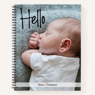 Aangepast Baby Journal met foto en naam Notitieboek